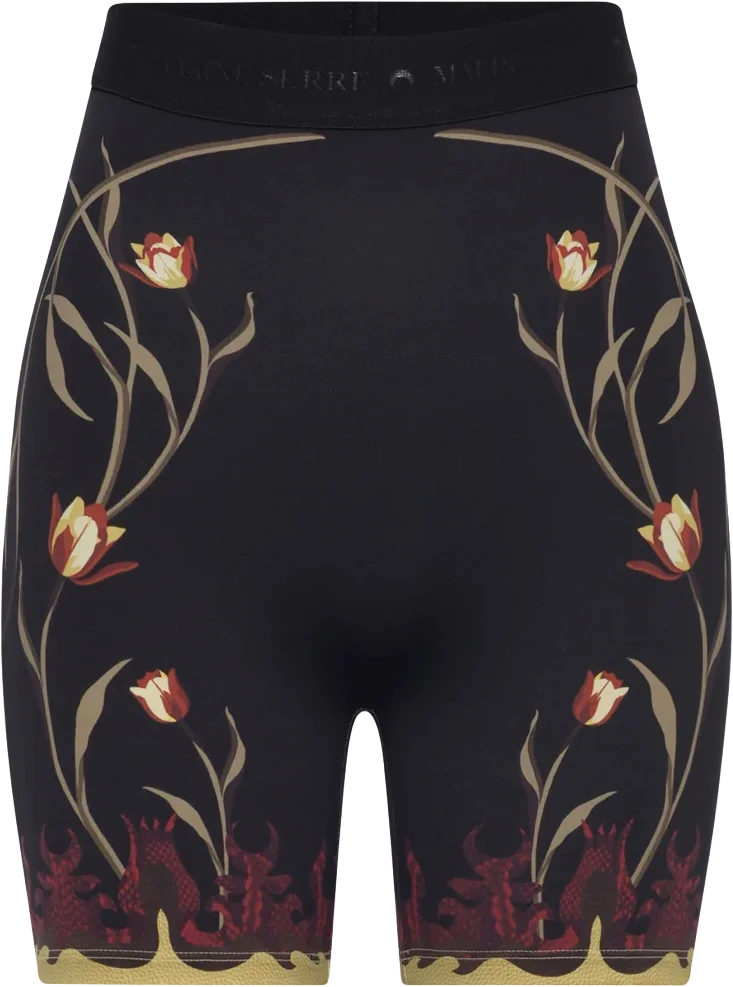 Floral printed jersey mini shorts, Marine Serre