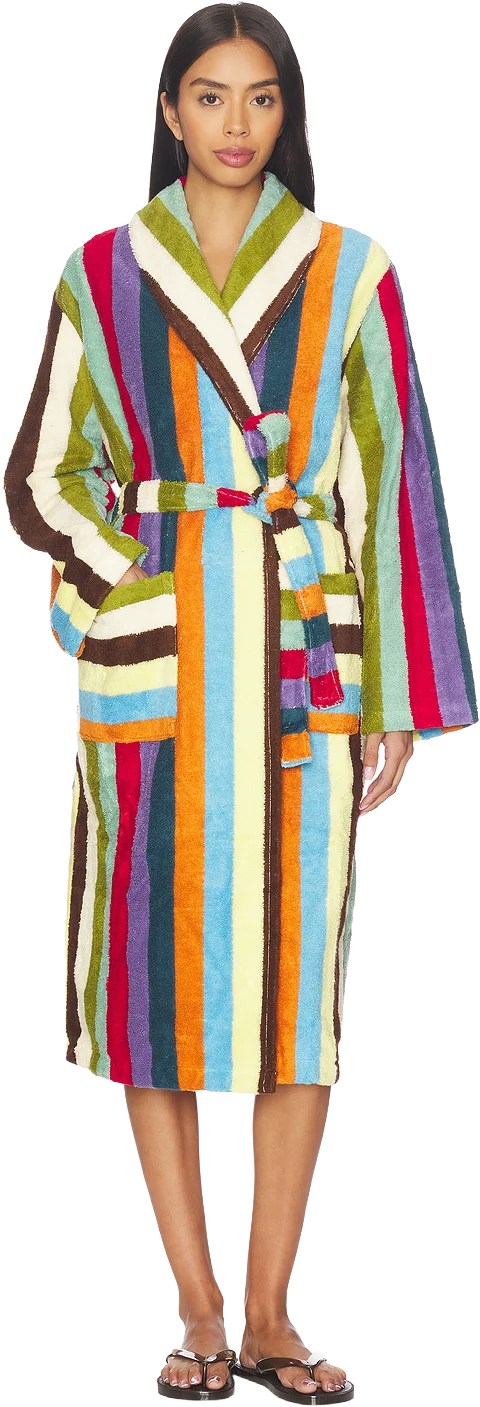 Eucalyptus Multicolor Stripe Bathrobe, Dusen dusen