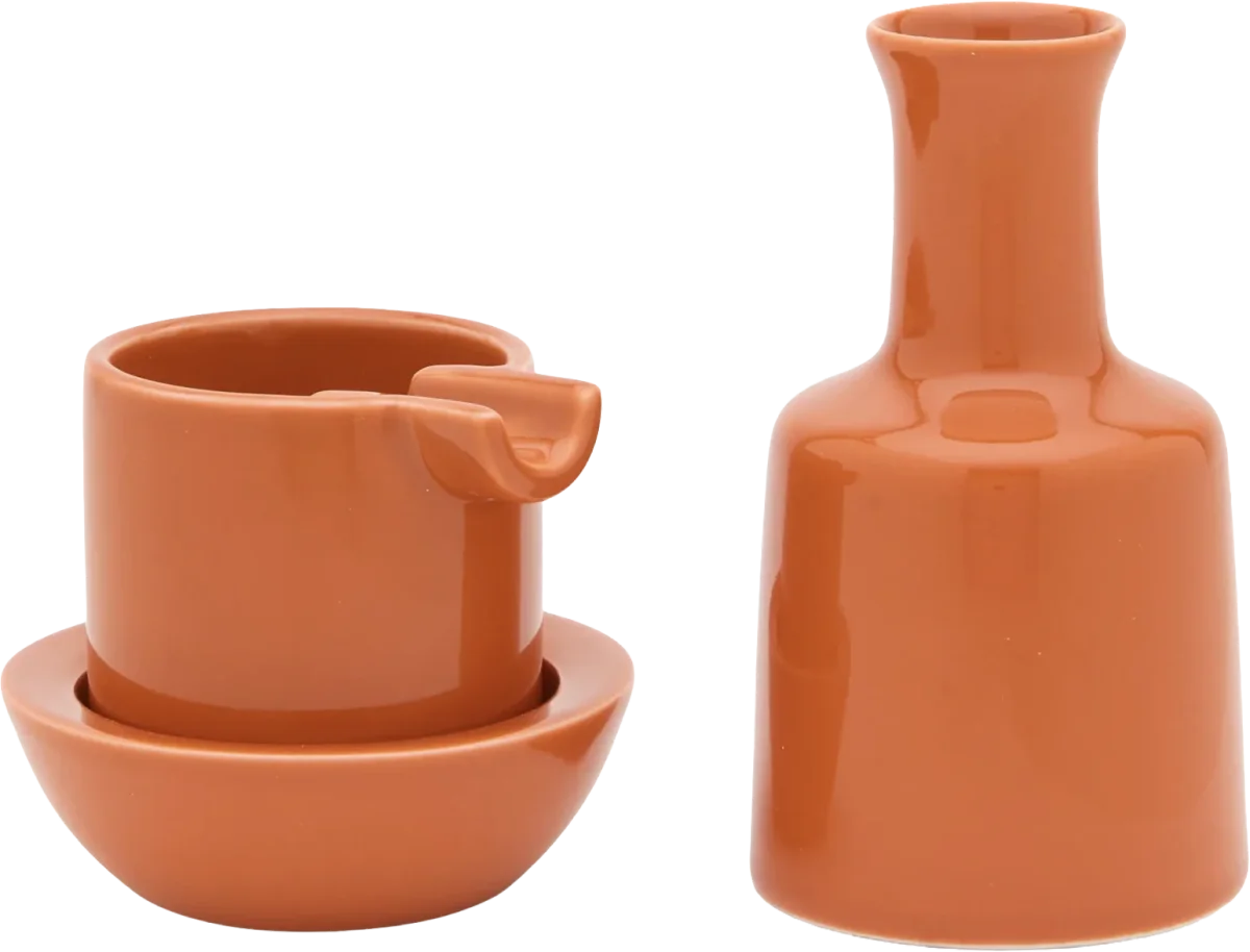 ashtray set, houseplant by seth rogen