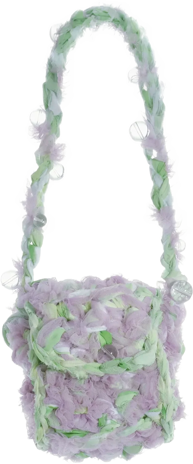 Frill crochet mini bag, Susan Fang