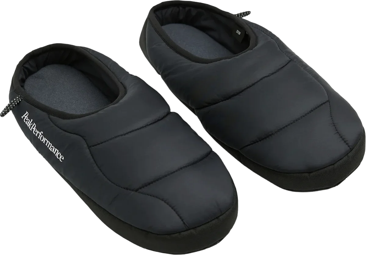 black insulated slippers, peak performace
