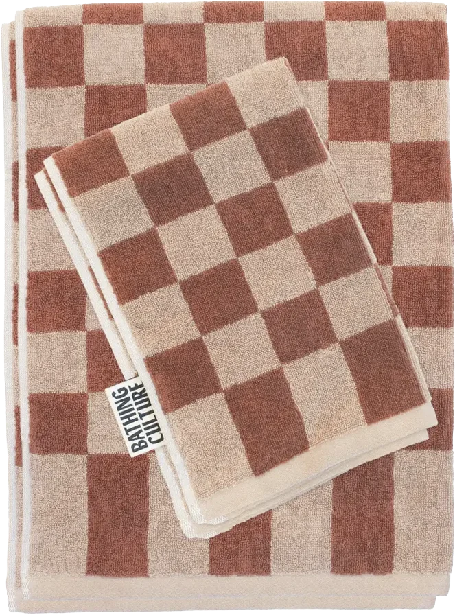 Bathhouse Check Organic Towel Set, Bathing culture