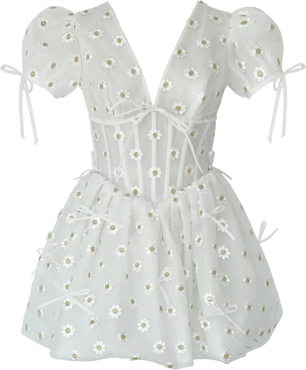 White Daisy Mini Dress, Lirika matoshi