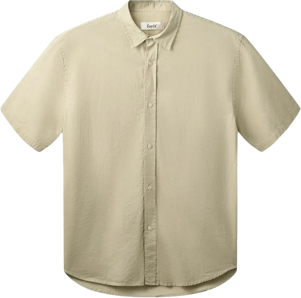 Serene Linen Regular Fit Ss Shirt, Forét