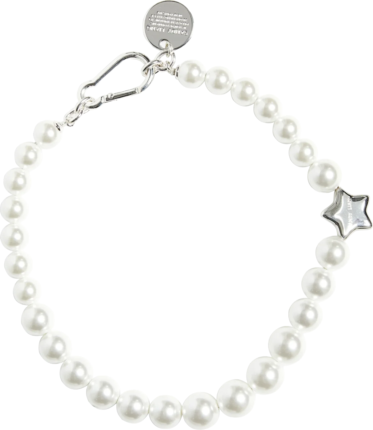 Poison Graduated Faux Pearl Necklace, Sandy Liang