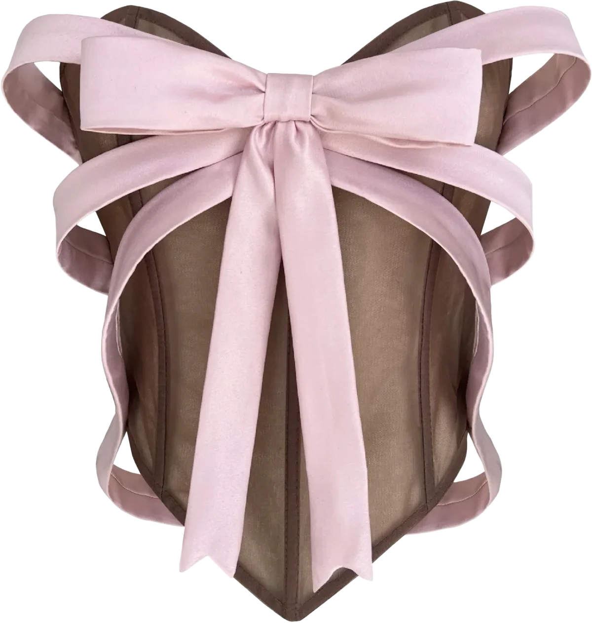 Pink & Brown Bow Corset, Lirika Matoshi