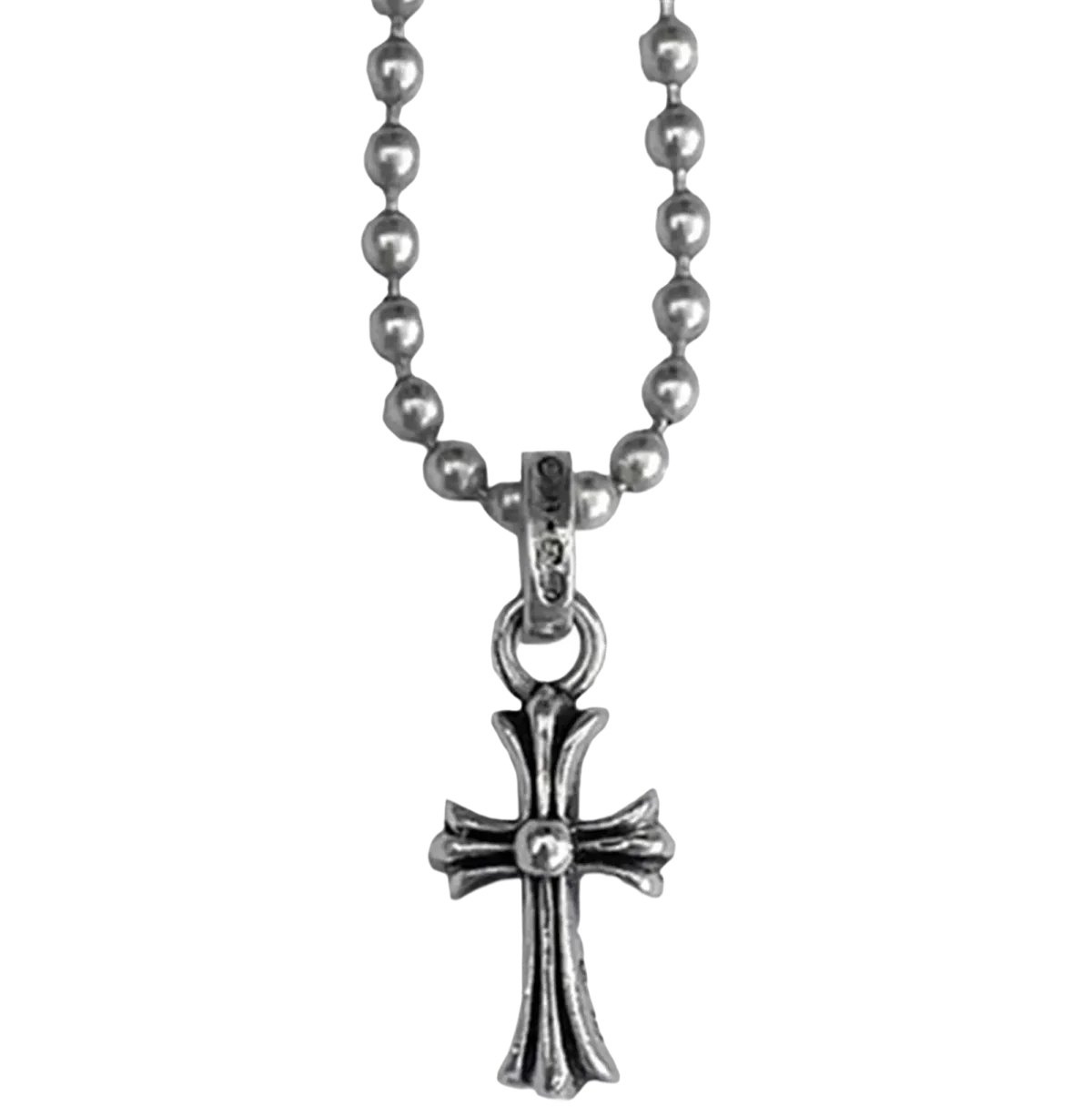 cross ball-chain pendant, chrome hearts