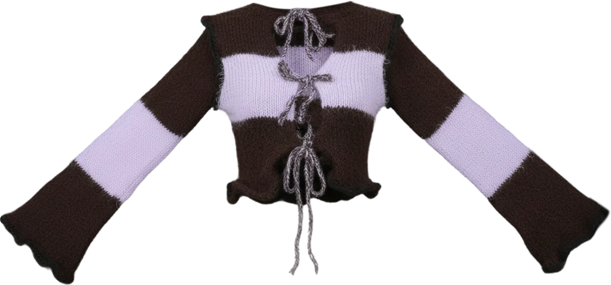 Handmade Fuzzy Knit Cardigan Set, HOTMESSTUDIO