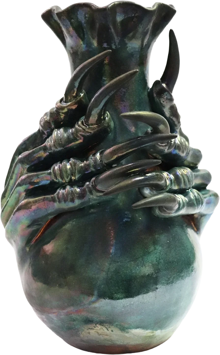 Monstrous Vase in Shades of Green, Naomi gilon