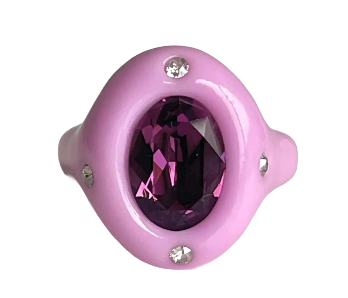 lilac crystal ring, DreamersJewelryCo
