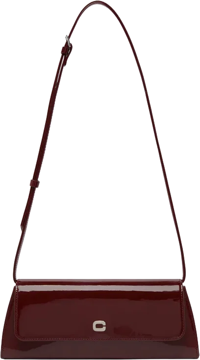 Madeleine Burgundy Leather Shoulder Bag, Carel Paris
