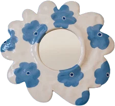 small flower mirror, berthe ceramique