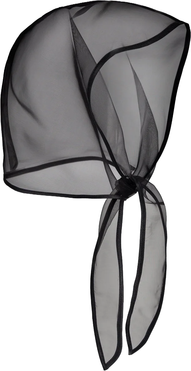 organza head scarf black, vanity nap