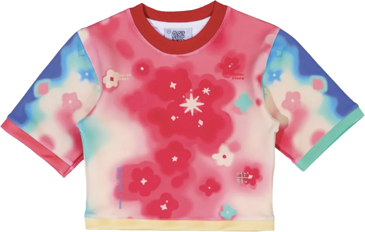 blooming heat crop tee, snowlattes