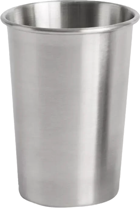 Outdoor Market Set of Two Stainless-Steel Cups, Hay