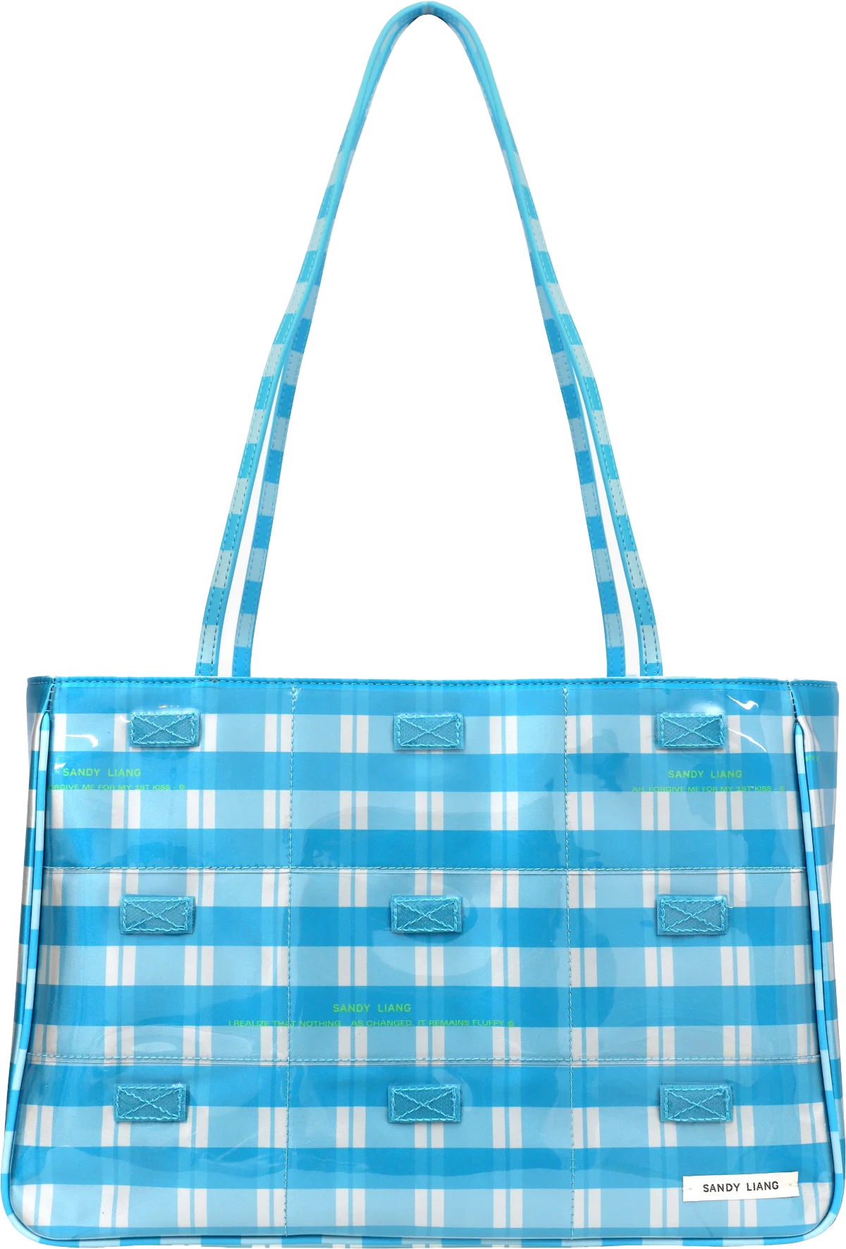 blue windows tote, sandy liang