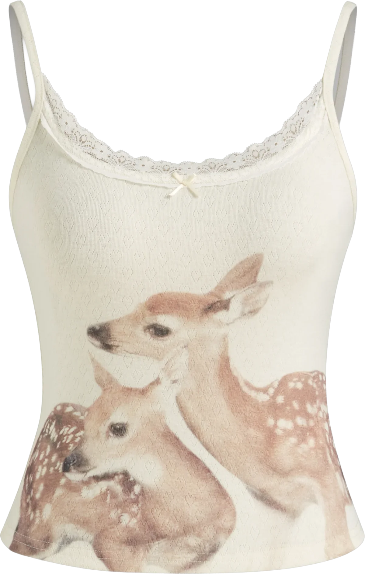 knit deer graphic cami top, cider