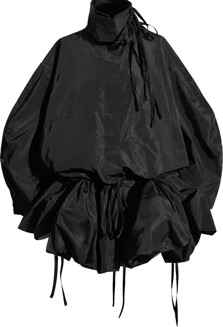 Black taffeta edie jacket, Moma Hilo