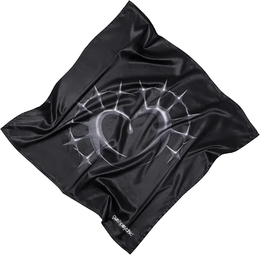 heart print headscarf, gushpsychic