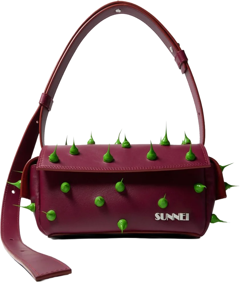 small spiky labauletto shoulder bag, sunnei