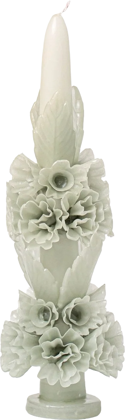 specialty beeswax candle gray, obakki