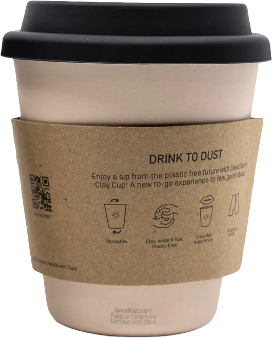 set of 4 clay cups with silicone lids 12 oz, sfmoma
