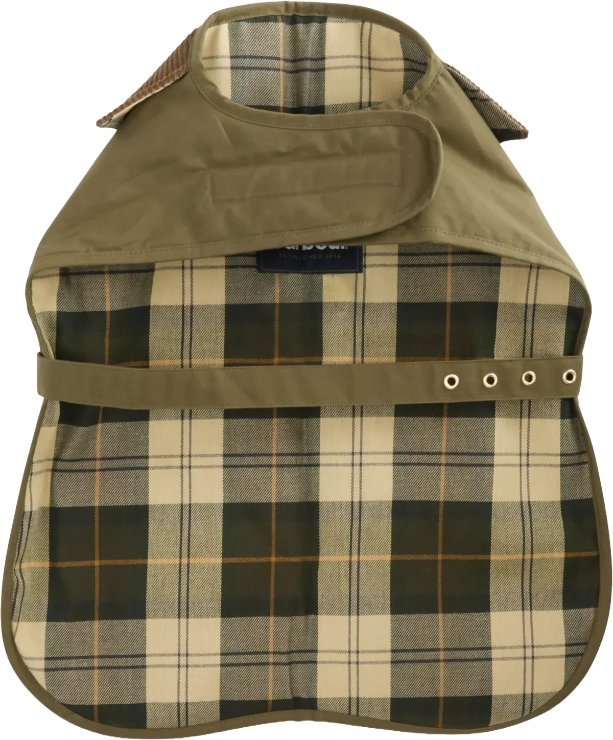 khaki dog coat, barbour