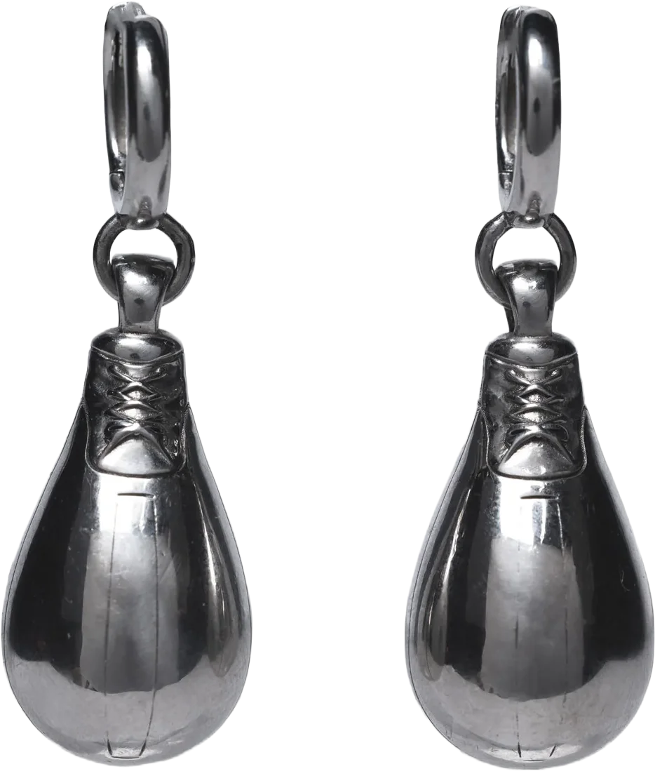 Speed-bag earring in silver, sucux