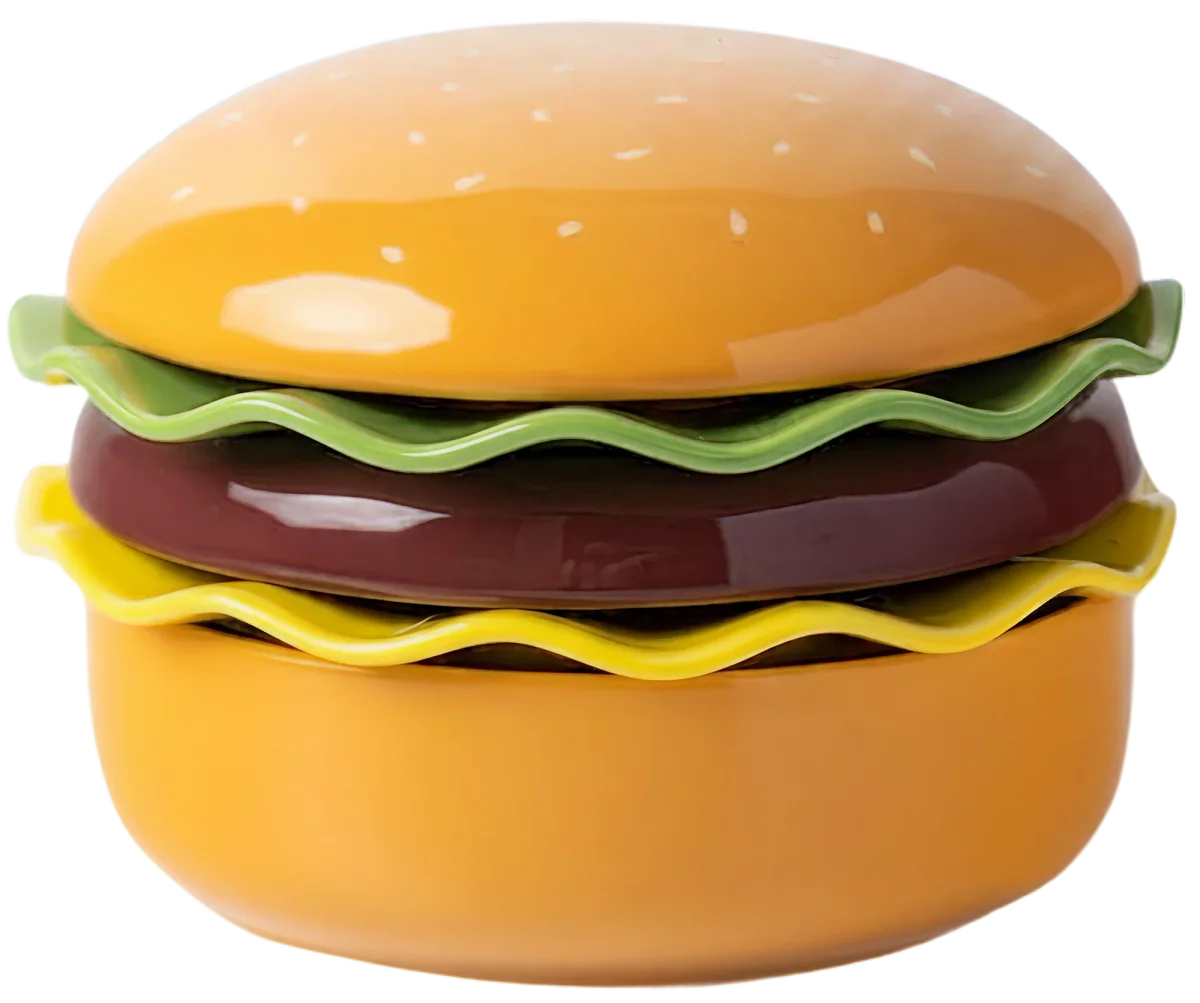 5-piece ceramic hamburger dinnerware set, Tuchca