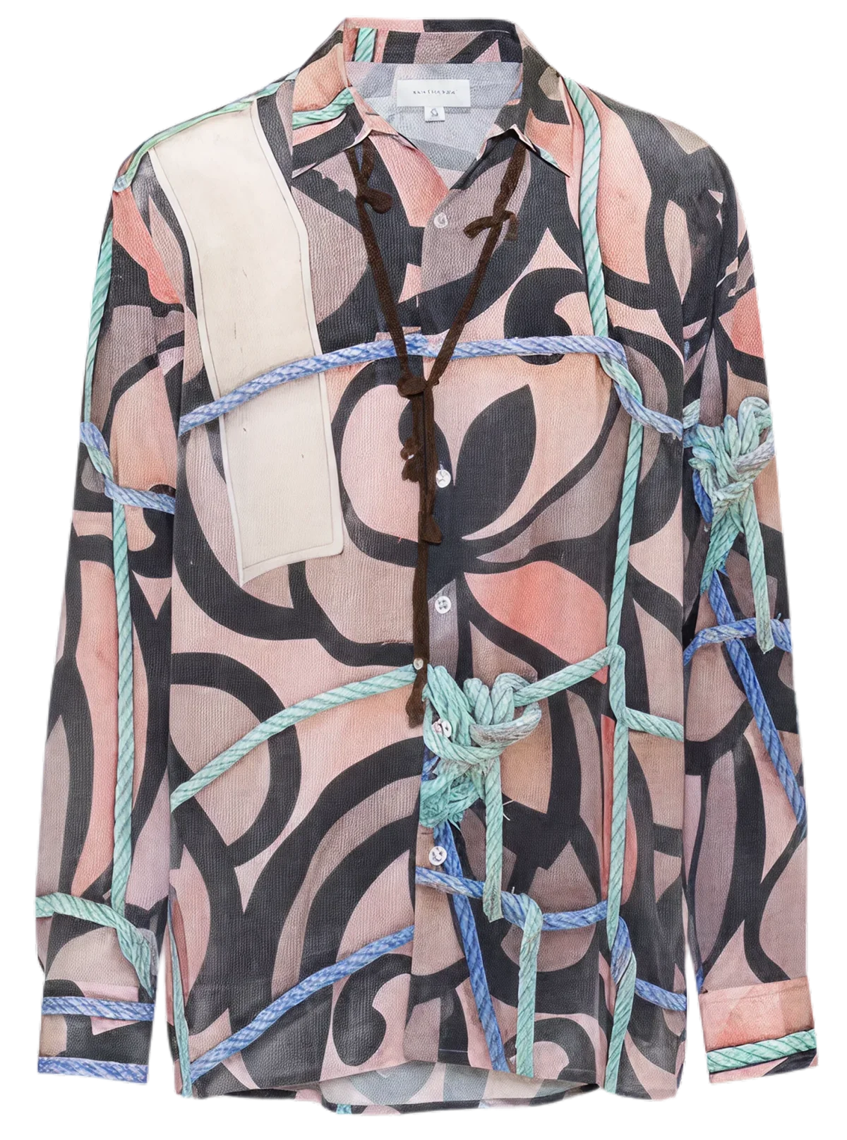 Floral buoy silk shirt, serapis