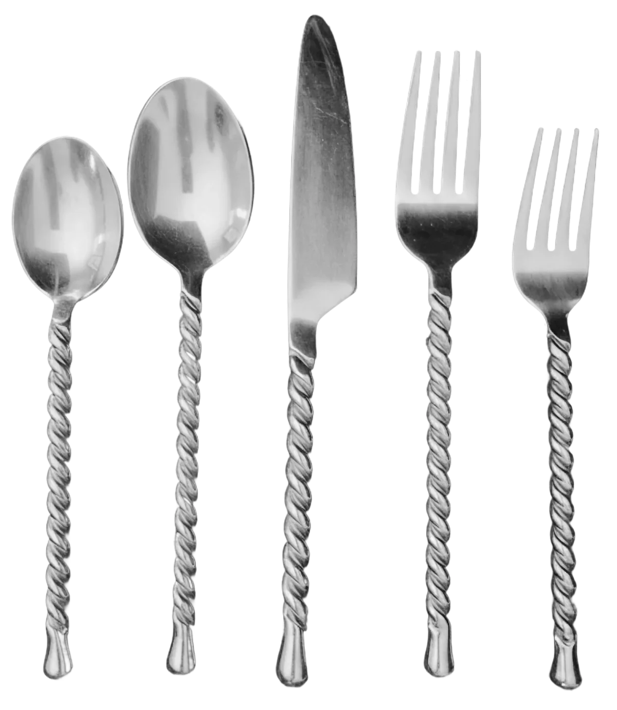 Twisted Forged Italian Stainless Steel Flatware, MStrangeCuriosities 