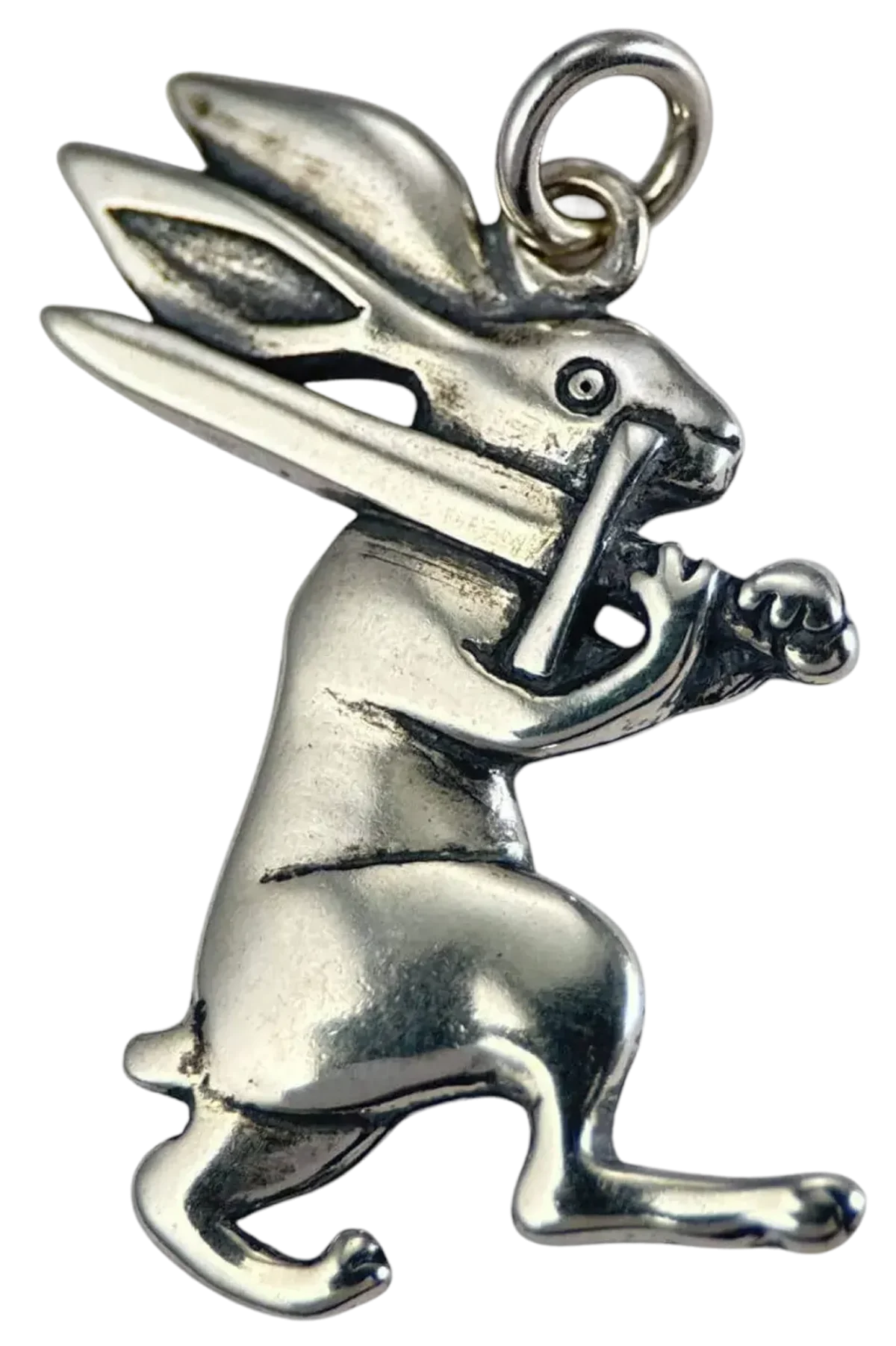 Sterling Silver Rabbit Pendant, Wulflund Jewelry
