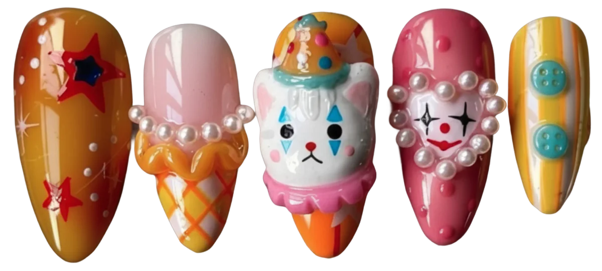 Carnival Press On Nails, 43DNnails