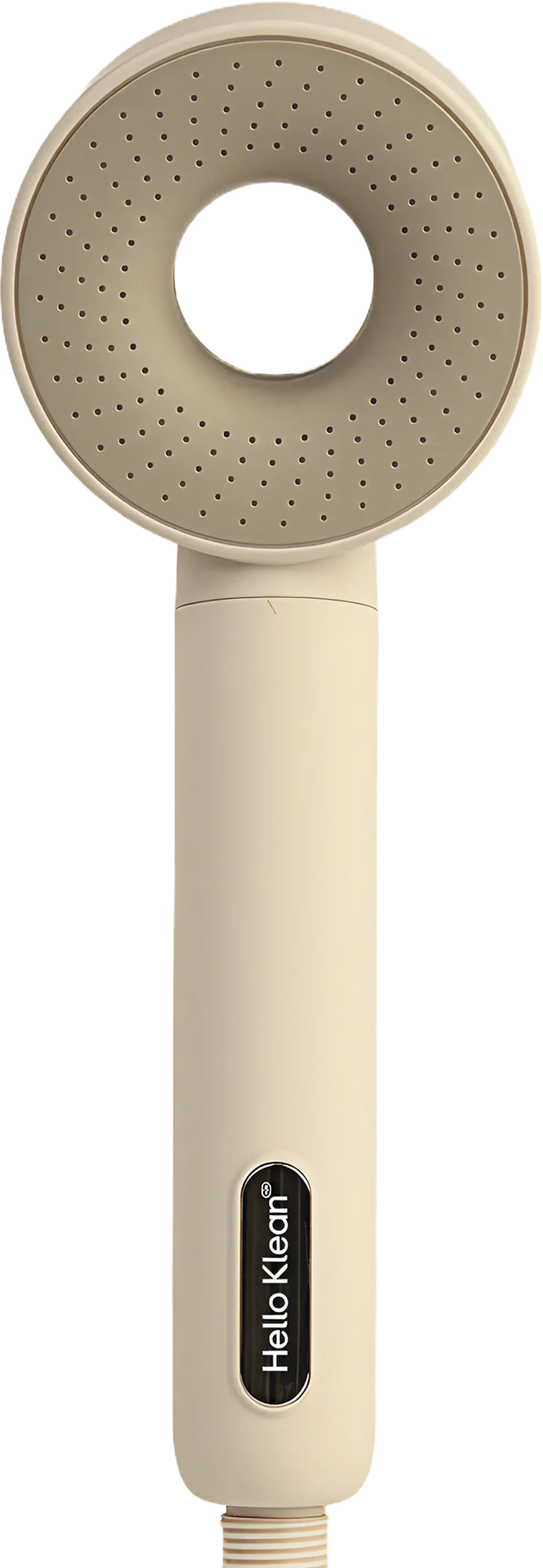 shower head in beige, hello klean