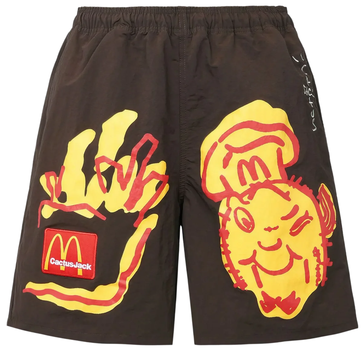 Brown Nylon Shorts, Travis Scott x McDonalds Cactus Jack