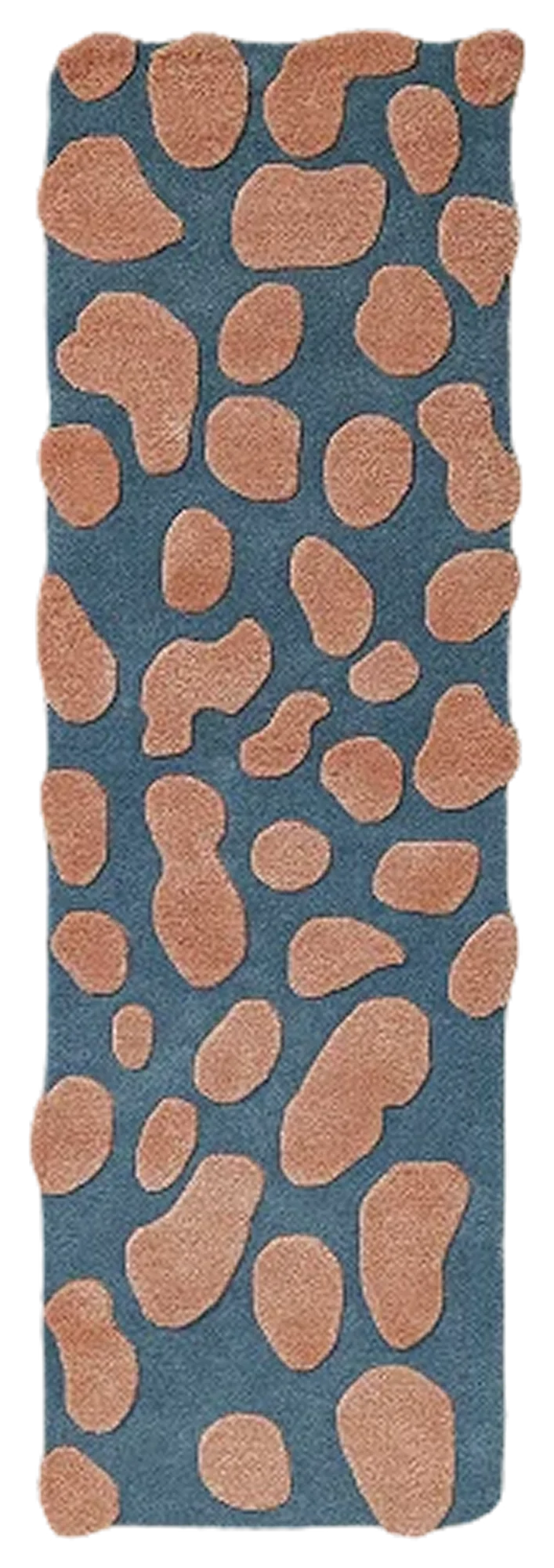 Gloopy Rug Runner, Blue, Houseplant